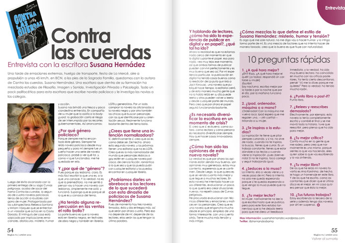 MagLes Revista Lesbica Lesbianas Libro Contra las Cuerdas Susana Hernandez