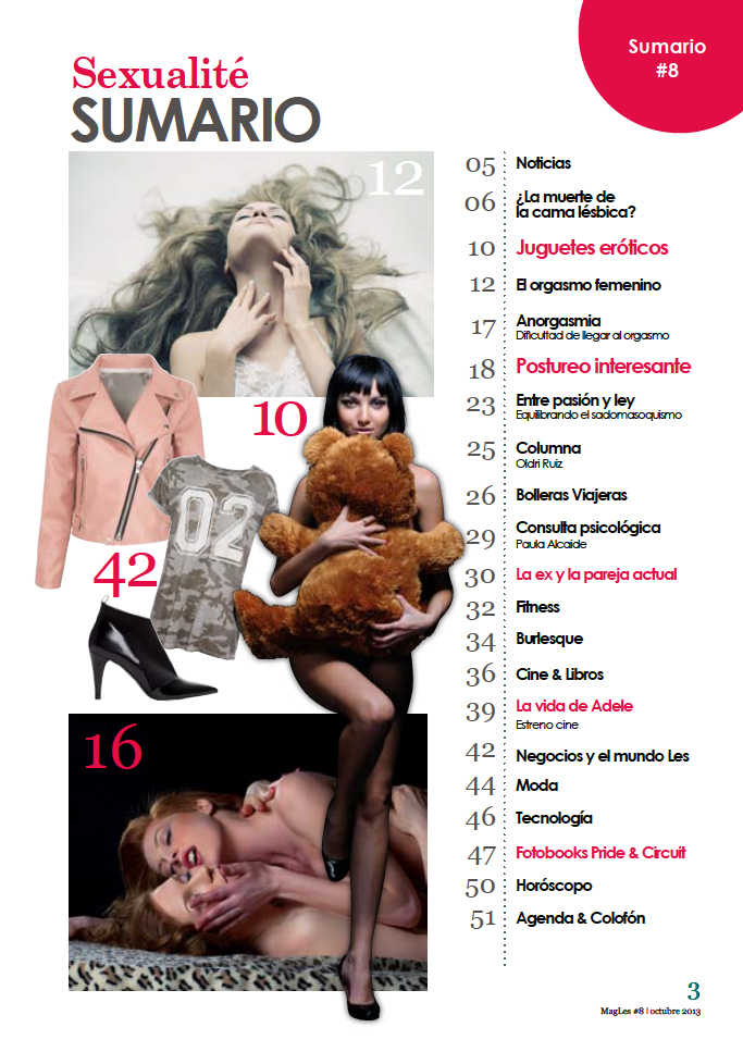 MagLes Revista para Lesbianas Numero 8 Sumario